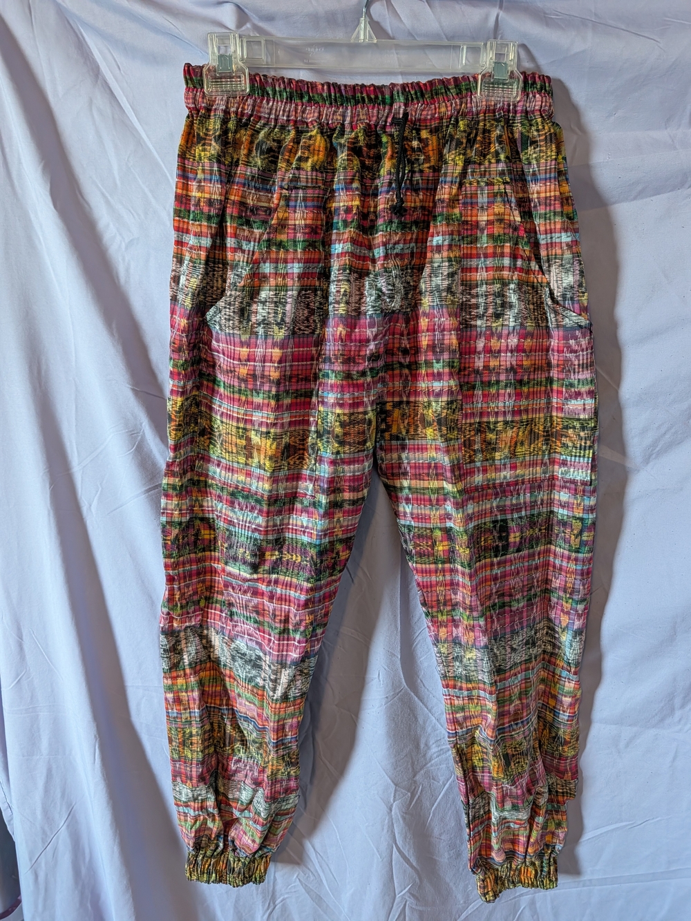 Unisex Guatemalan Cotton Festival Pants Pockets Elastic Waist & Legs